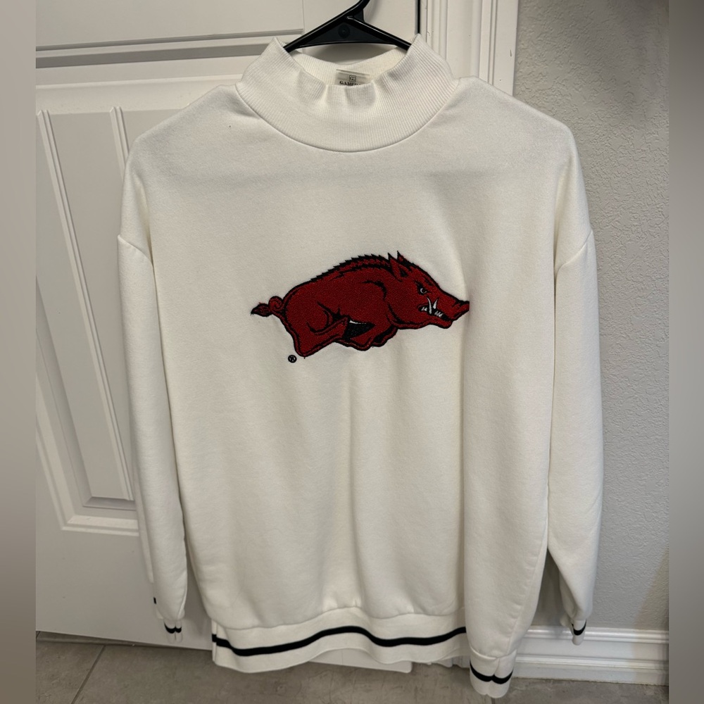 Arkansas Razorback White Sweater